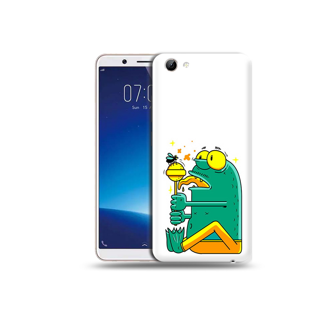 

Чехол MyPads Tocco для Vivo Y71 Зеленая лягушка с чупа чупсом (PT111858.440.85), Прозрачный, Tocco