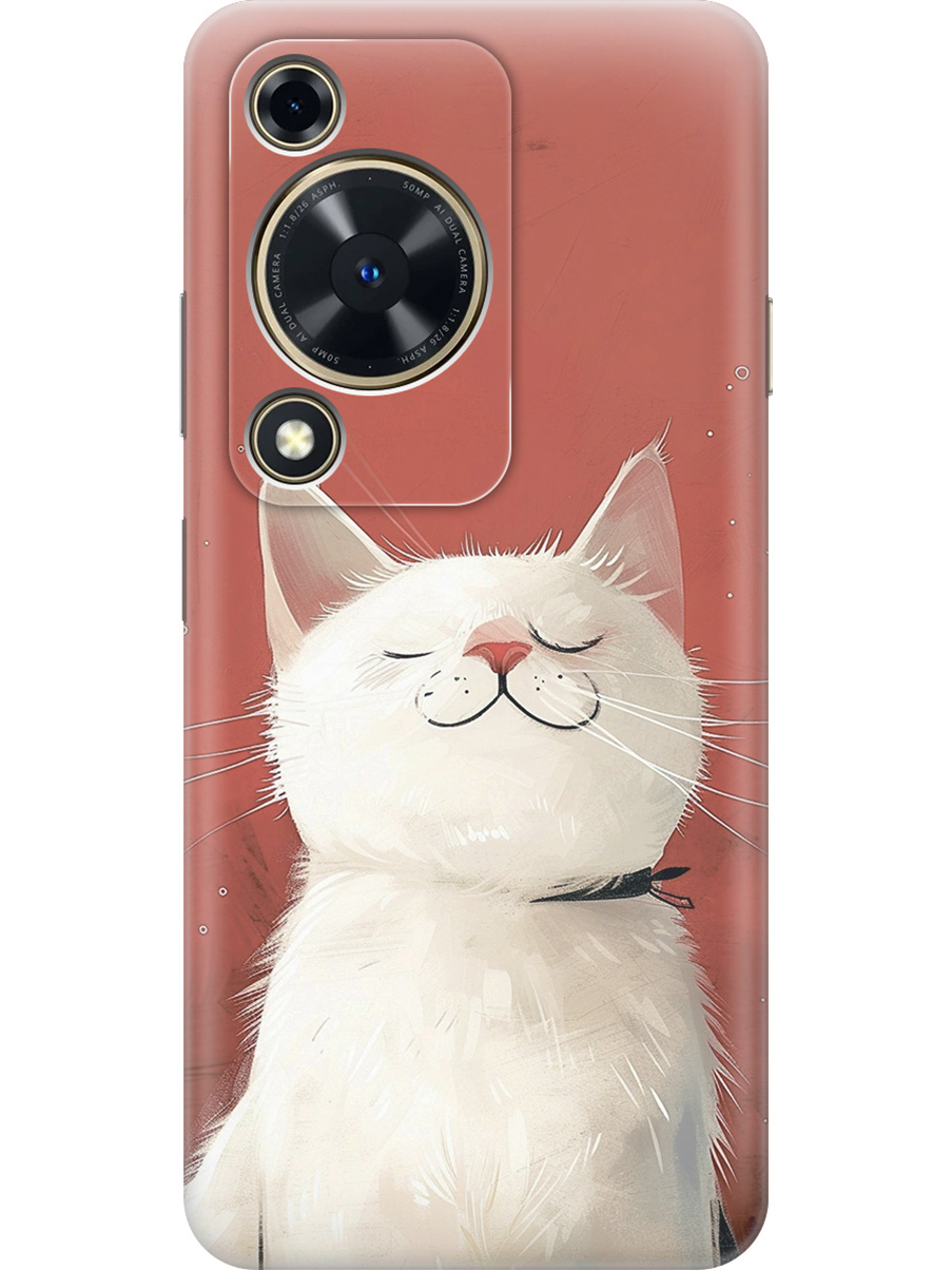 

Силиконовый чехол на Huawei nova Y72 с принтом "Гордый котик", Прозрачный;белый;красный, 785977812