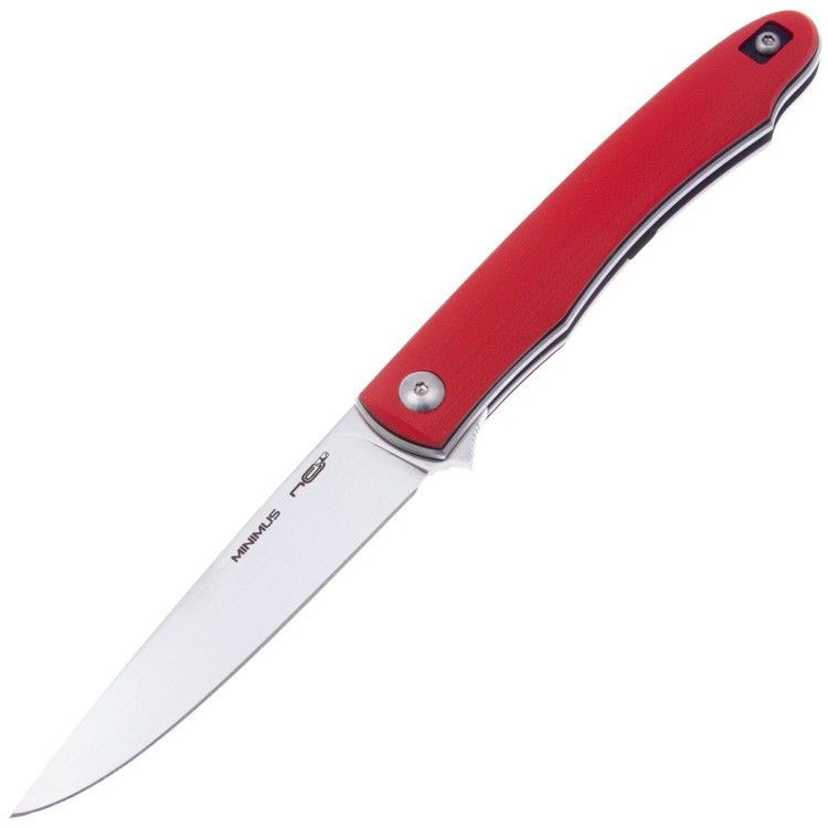 Складной нож N.C.Custom Minimus, сталь X-105, satin, рукоять красная G-10
