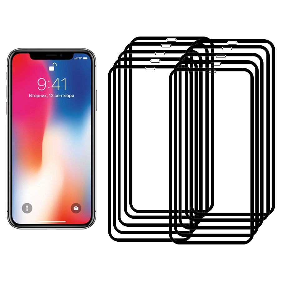 

Комплект из 10ти стекол Full Glue Premium Krutoff для iPhone X/XS/11 Pro черное