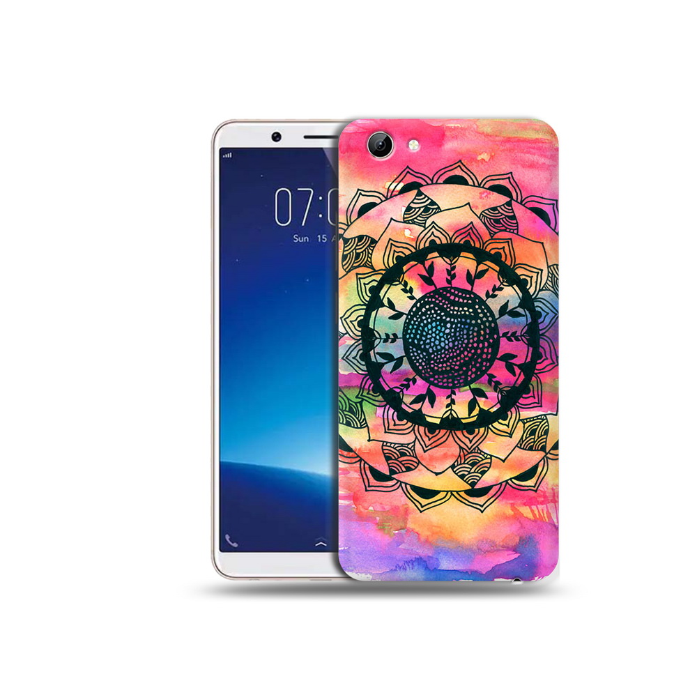 

Чехол MyPads Tocco для Vivo Y71 яркая абстракция круглый цветок (PT111858.440.704), Прозрачный, Tocco