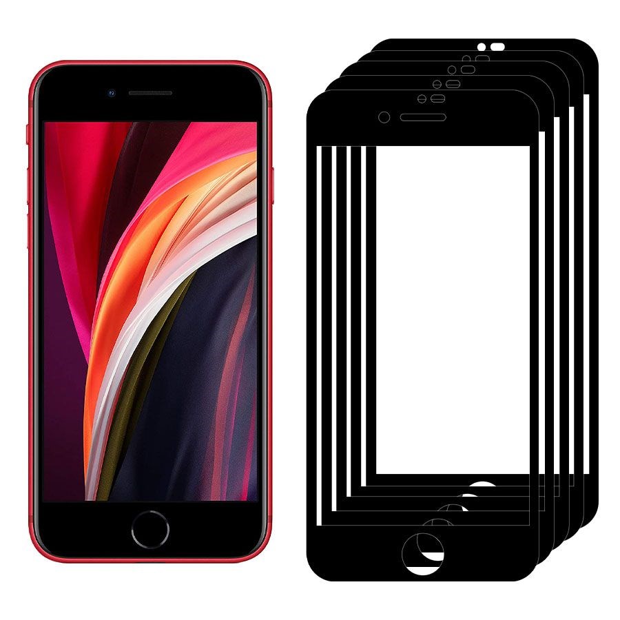 

Комплект из 5ти стекол Full Glue Premium Krutoff для iPhone SE 2020 черное