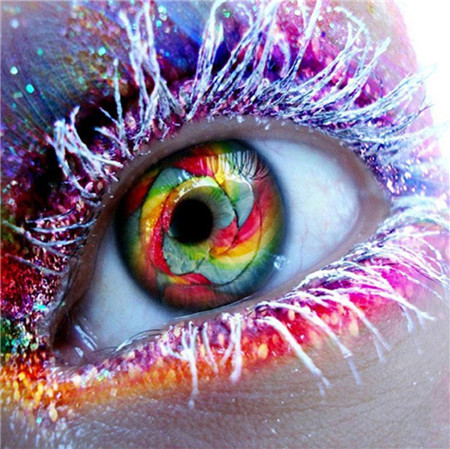 фото Алмазная мозаика стразами ripoma разноцветный глаз 00114200 30х30 см