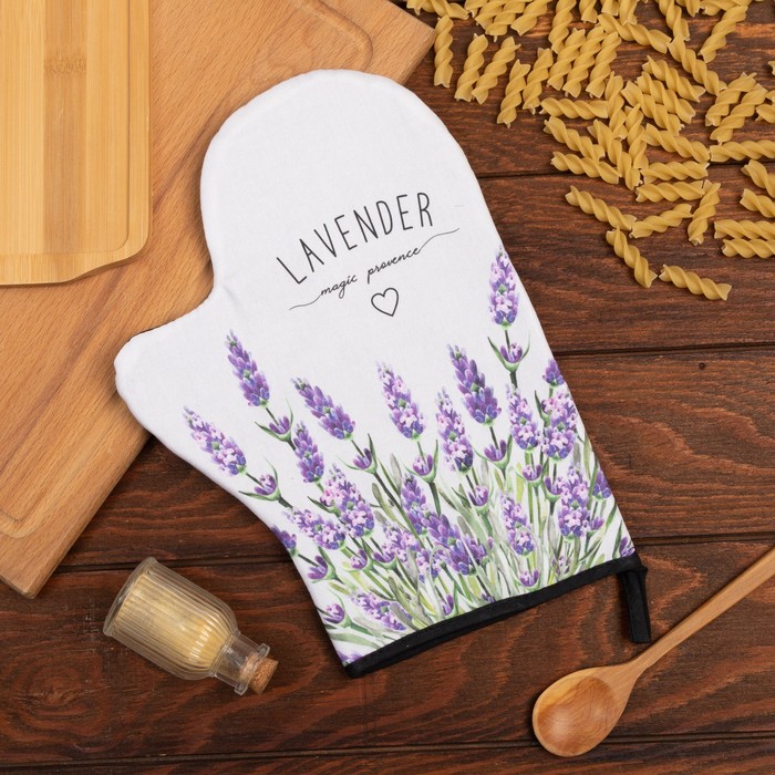 

Варежка-приxватка "Lavender" 20x28см,саржа, 100% x/л, ватин 250г/м2, Фиолетовый, lavender