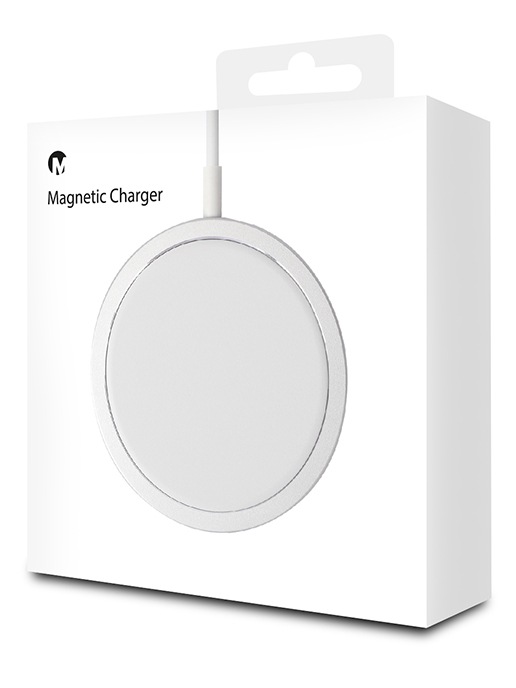 фото Беспроводное зарядное устройство для iphone magsafe charger белый 7,5 вт meyoto