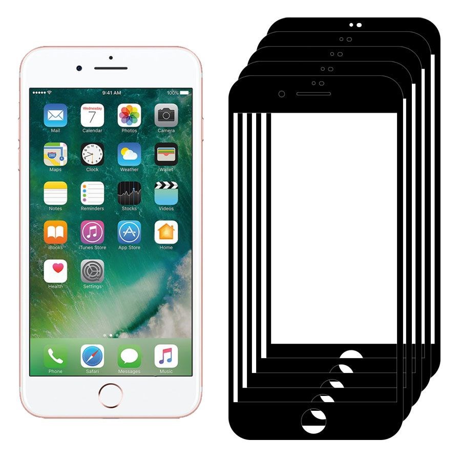 

Комплект из 5ти стекол Full Glue Premium Krutoff для iPhone 7 Plus/8 Plus черное