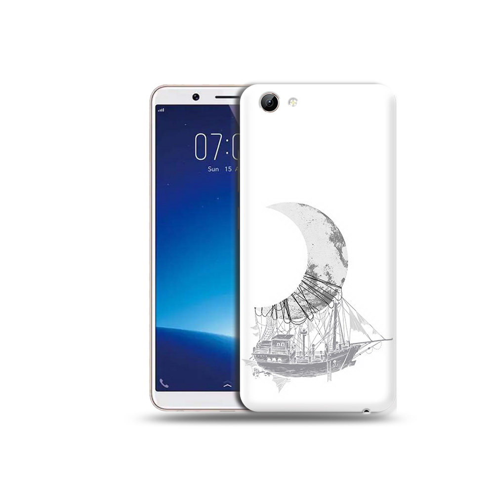 

Чехол MyPads Tocco для Vivo Y71 черно белый корабль полумесяц (PT111858.440.684), Прозрачный, Tocco