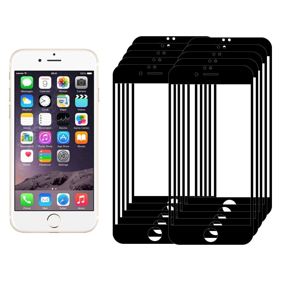 

Комплект из 10ти стекол Full Glue Premium Krutoff для iPhone 6/6S черное
