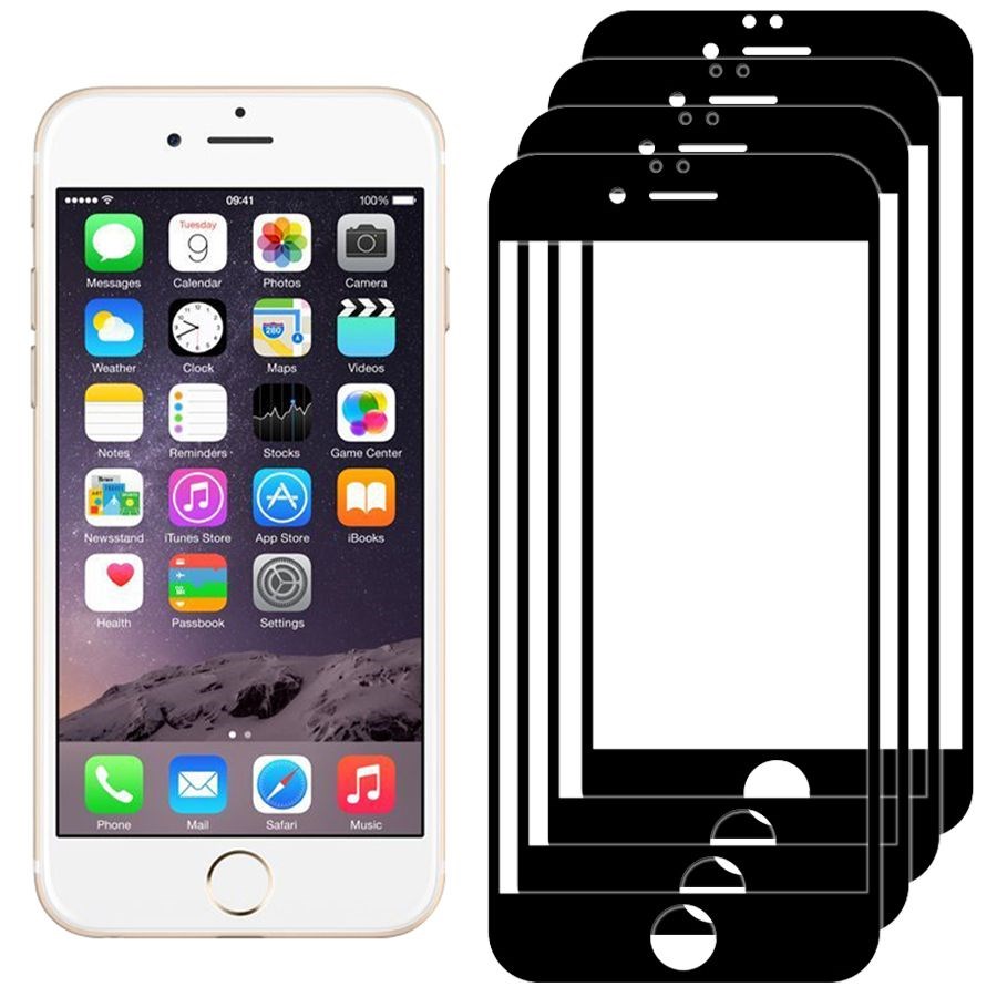 

Комплект из 4х стекол Full Glue Premium Krutoff для iPhone 6/6S черное