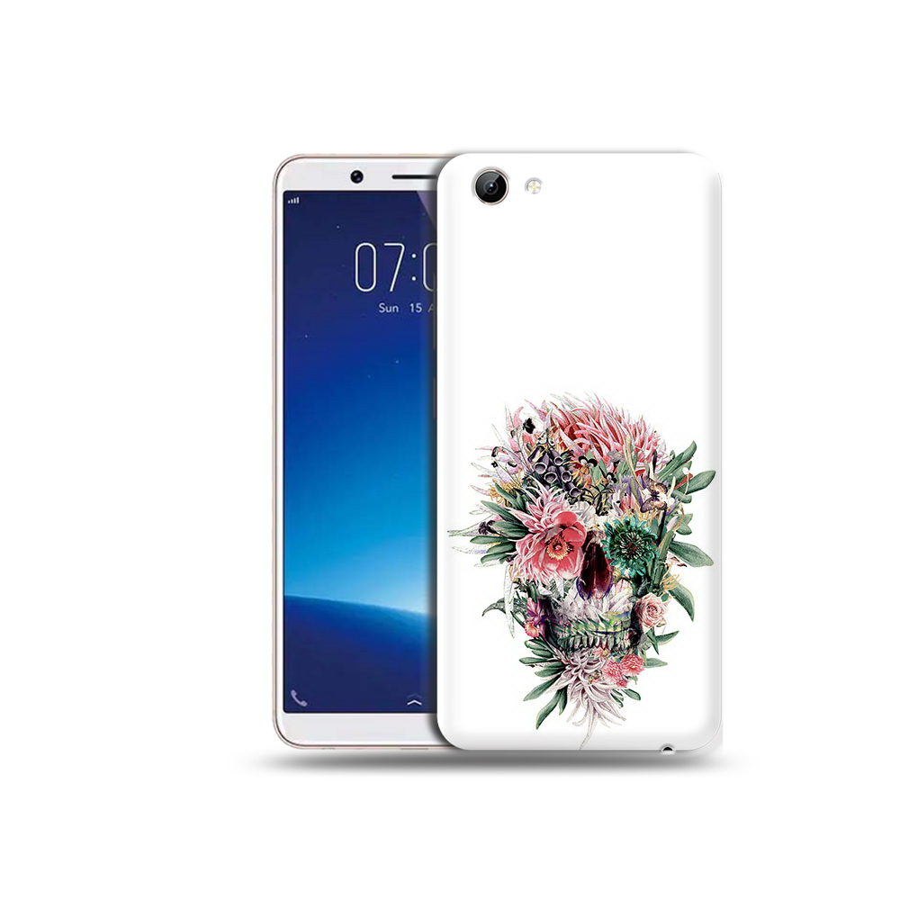 

Чехол MyPads Tocco для Vivo Y71 череп из цветов (PT111858.440.677), Прозрачный, Tocco