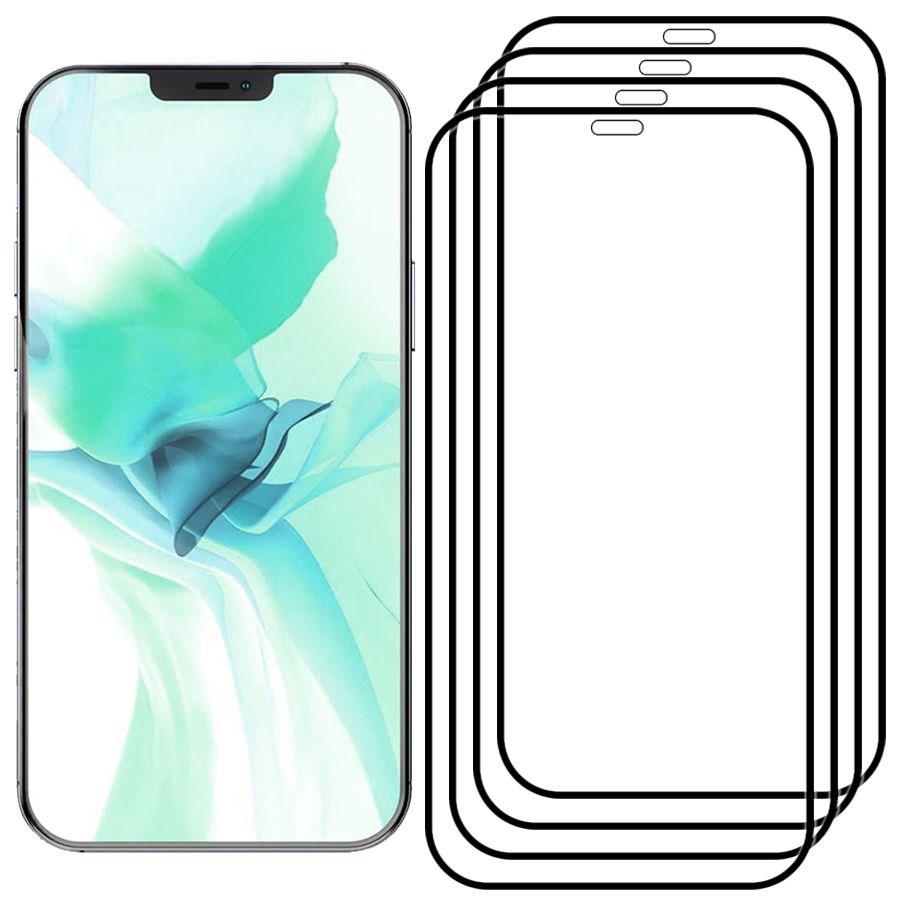 

Комплект из 4х стекол Full Glue Premium Krutoff для iPhone 12/12 Pro (6.1") черное