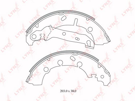 Тормозные колодки LYNXauto барабанные задние BS3001