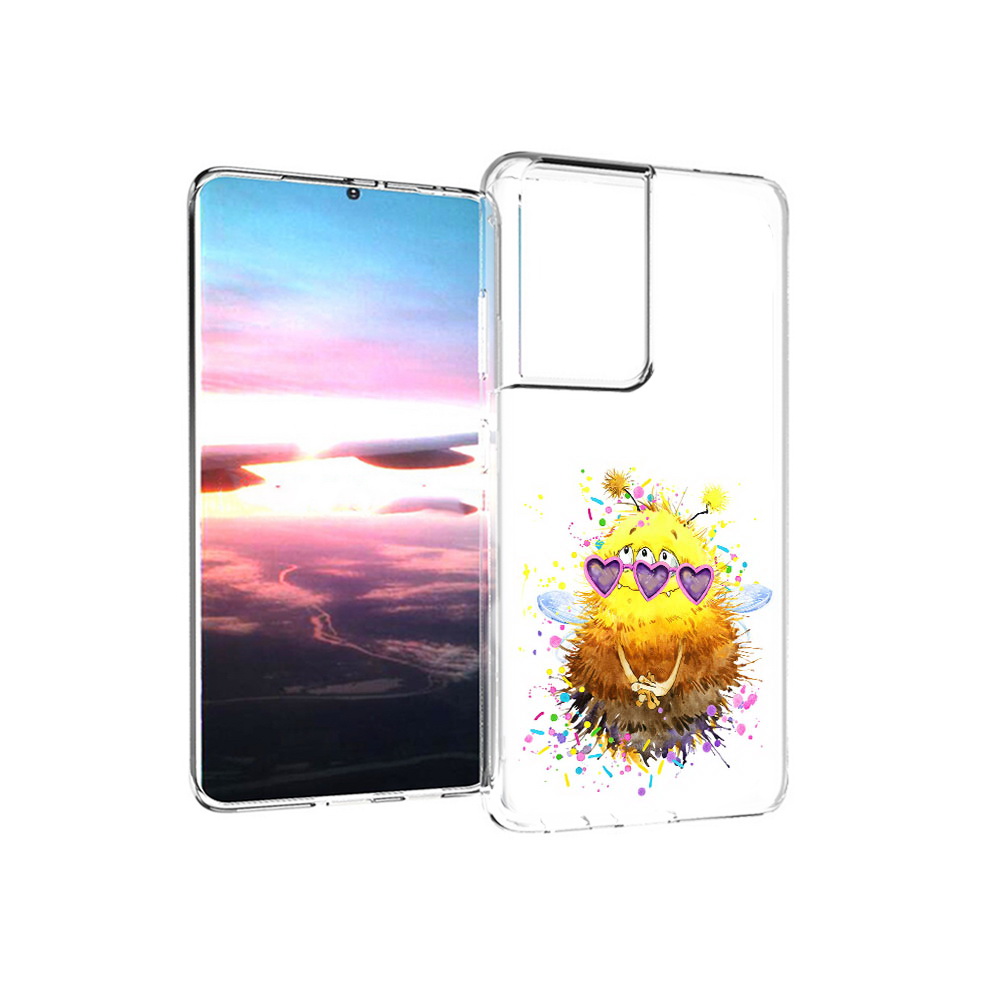 

Чехол MyPads Tocco для Samsung Galaxy S21 Ultra Пушитый шмель (PT157307.497.143), Прозрачный, Tocco