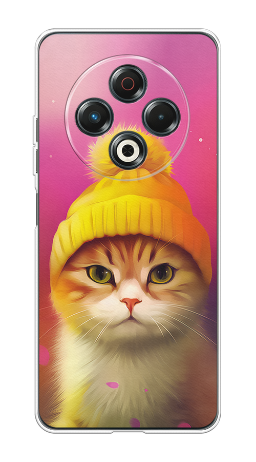 

Чехол на Tecno Spark 30 "Котик в шапочке", Розовый;желтый;бежевый, 309150-1