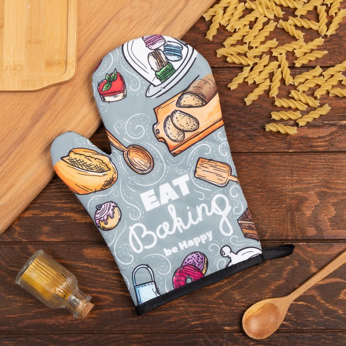 

Варежка Этель "Baking" 26*16 см, 100% п/э, Tasty food