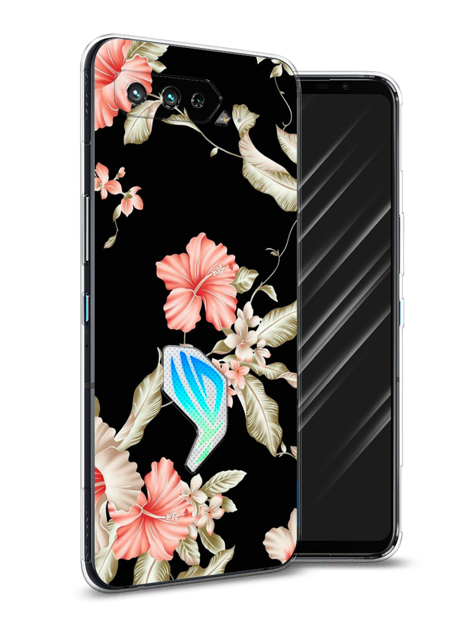 

Чехол Awog на Asus ROG Phone 5 "Цветы для черном", Черный;розовый, 44250-8