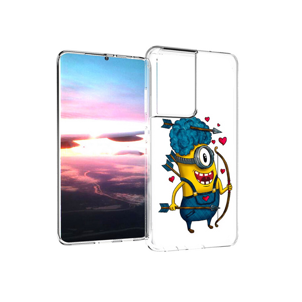 

Чехол MyPads Tocco для Samsung Galaxy S21 Ultra Миньон купидон (PT157307.497.117), Прозрачный, Tocco