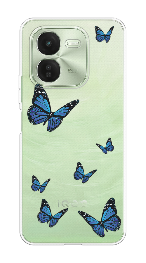 

Чехол на Vivo iQOO Z9X "Blue butterflies", Синий;черный, 2612250-1