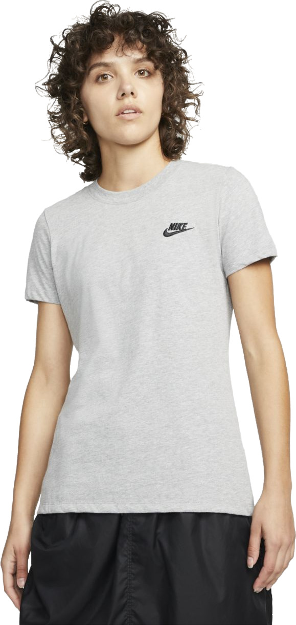 

Футболка женская Nike W Sportswear Club Tee серая M, Серый, W Sportswear Club Tee
