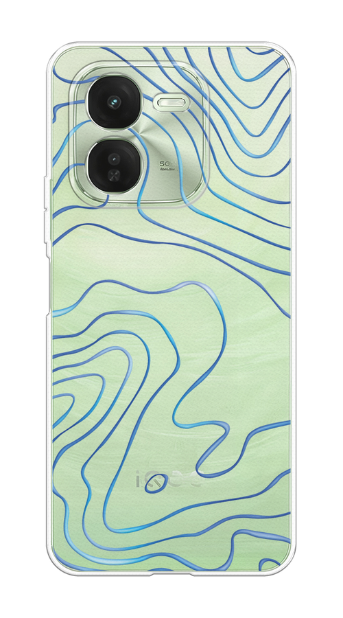 

Чехол на Vivo iQOO Z9X "Blue lines", Прозрачный;синий, 2612250-1
