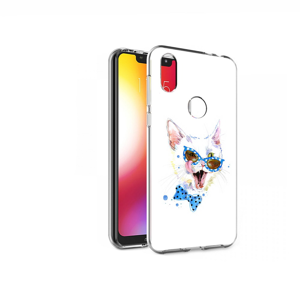 

Чехол MyPads Tocco для Motorola One белый кот (PT126881.369.229), Прозрачный, Tocco