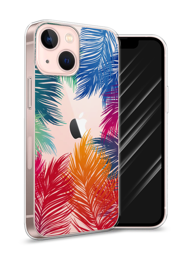 

Чехол Awog на Apple iPhone 13 mini / Айфон 13 mini "Рамка из перьев", Разноцветный, 14150-4