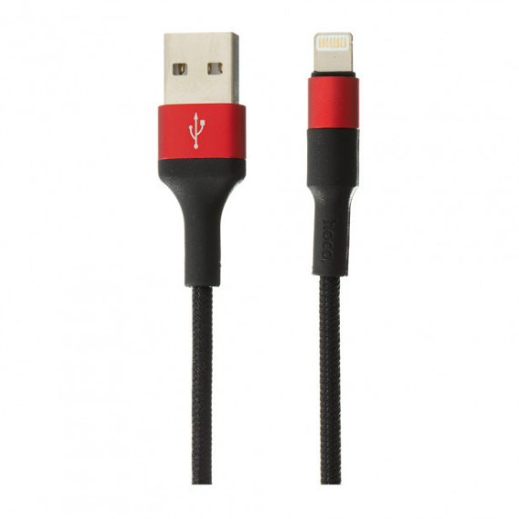 Кабель Lightning-USB Tranyoo 2.1A Anti-Break, 1м, красный