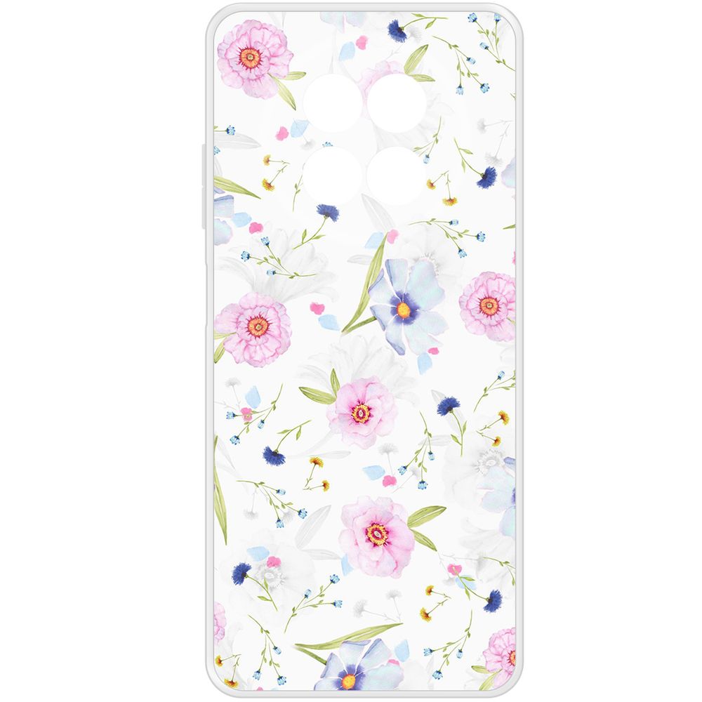 

Чехол-накладка Krutoff Clear Case Цветочный паттерн 3 для Realme 13 5G, Прозрачный