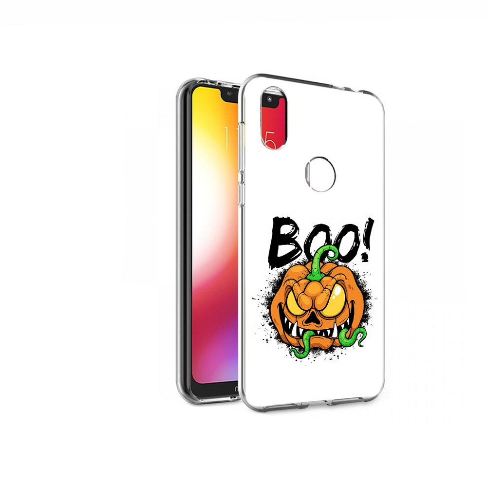 

Чехол MyPads Tocco для Motorola One Хэллоуин бу (PT126881.369.193), Прозрачный, Tocco