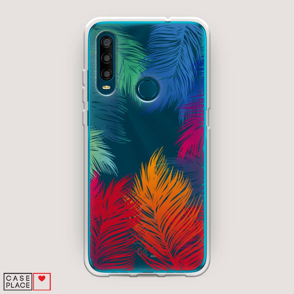 

Чехол Awog на Alcatel 1SE (2020) / Алкатель 1SE (2020) "Рамка из перьев", Разноцветный, 171250-4