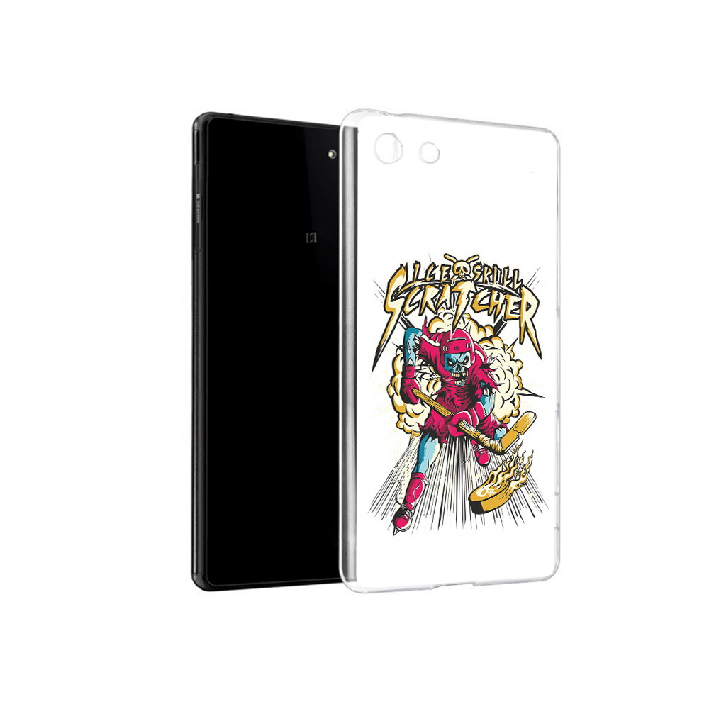 

Чехол MyPads Tocco для Sony Xperia M5 нарисованный скелет хоккеист (PT16167.241.514), Прозрачный, Tocco