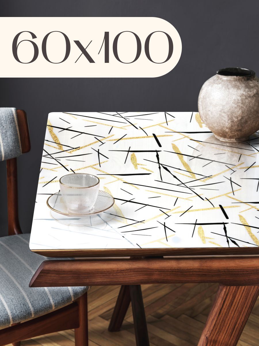 Гибкое стекло КАТРИ на стол 60х100 см