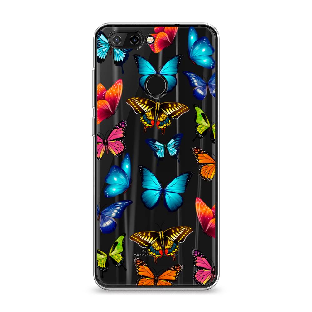 фото Силиконовый чехол "разные бабочки" на zte blade v9 awog