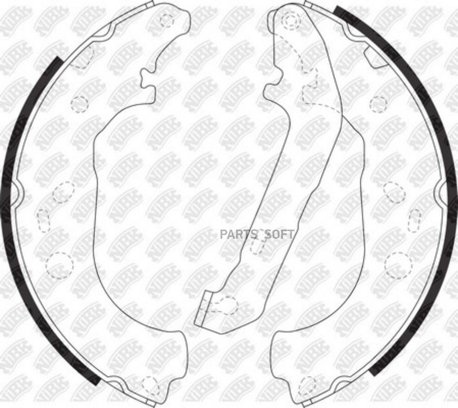 

Тормозные колодки NiBK барабанные для Ford Focus 2004- FN51001
