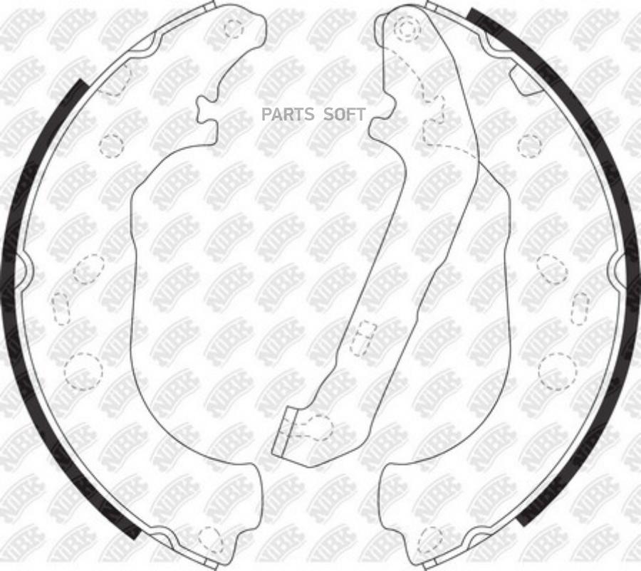 

Тормозные колодки NiBK барабанные для Ford Focus 2004- FN51001