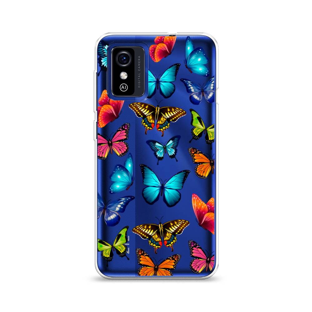 фото Силиконовый чехол "разные бабочки" на zte blade l9 awog