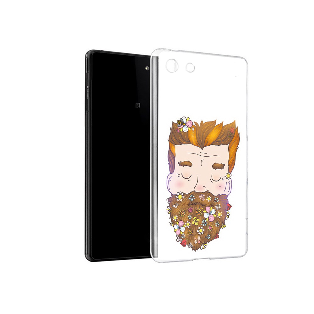 

Чехол MyPads Tocco для Sony Xperia M5 мужчина с цветами в бороде (PT16167.241.489), Прозрачный, Tocco