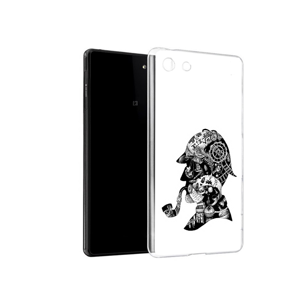 

Чехол MyPads Tocco для Sony Xperia M5 мужчина с трубкой абстракция (PT16167.241.488), Прозрачный, Tocco