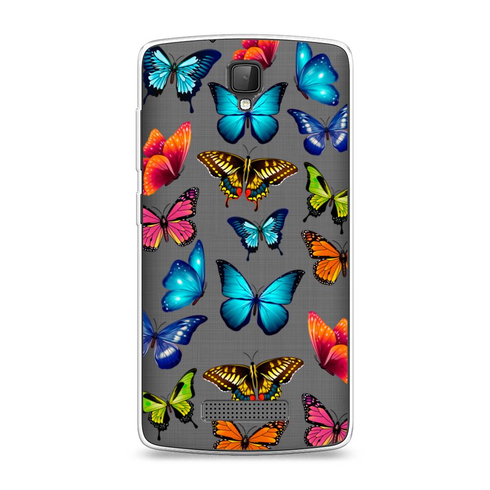фото Силиконовый чехол "разные бабочки" на zte blade l5 (l5 plus) awog