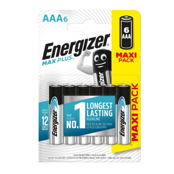 Батарейка Energizer MAX PLUS AAA LR03 6 штук в блистере