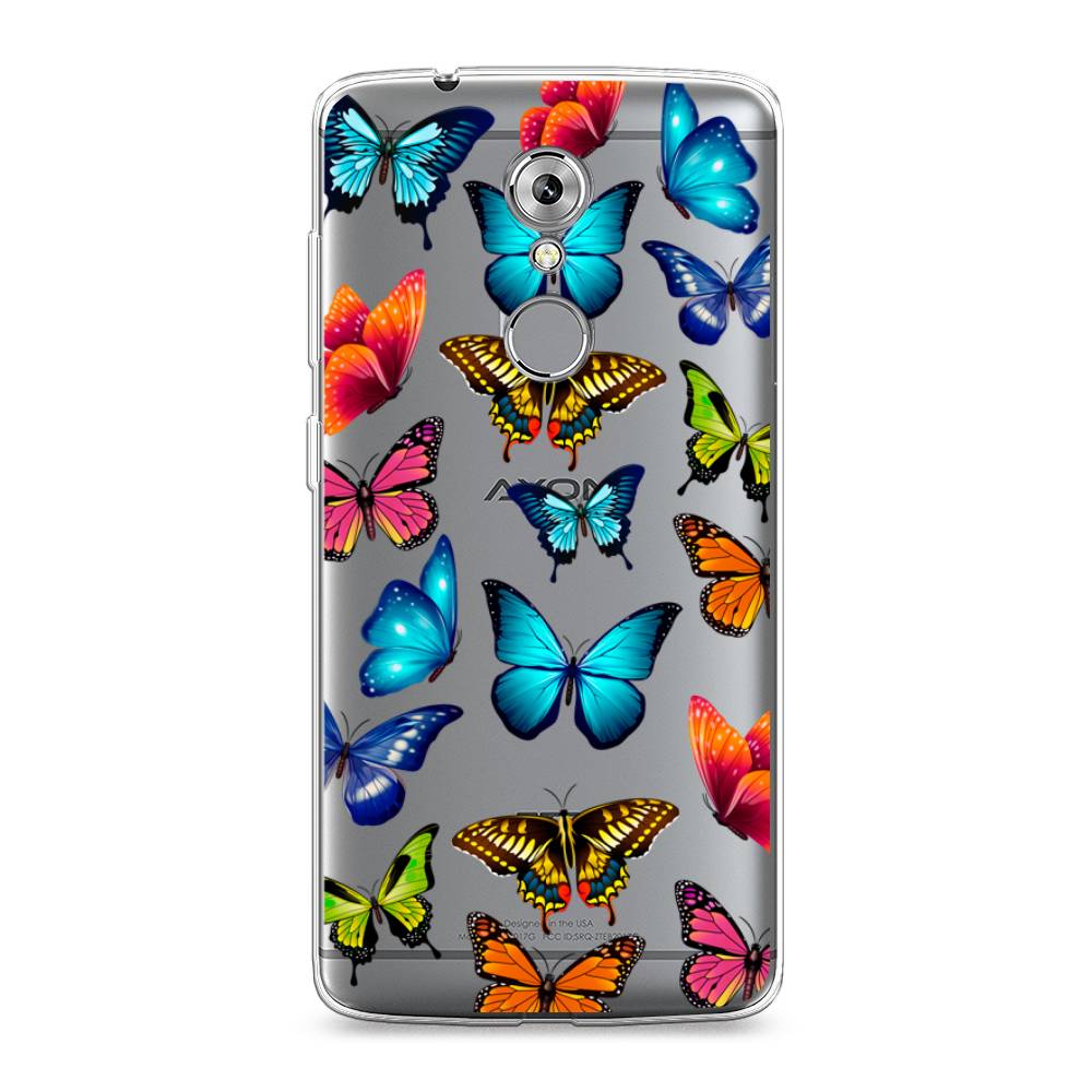 

Силиконовый чехол "Разные бабочки" на ZTE Axon 7, Разные бабочки