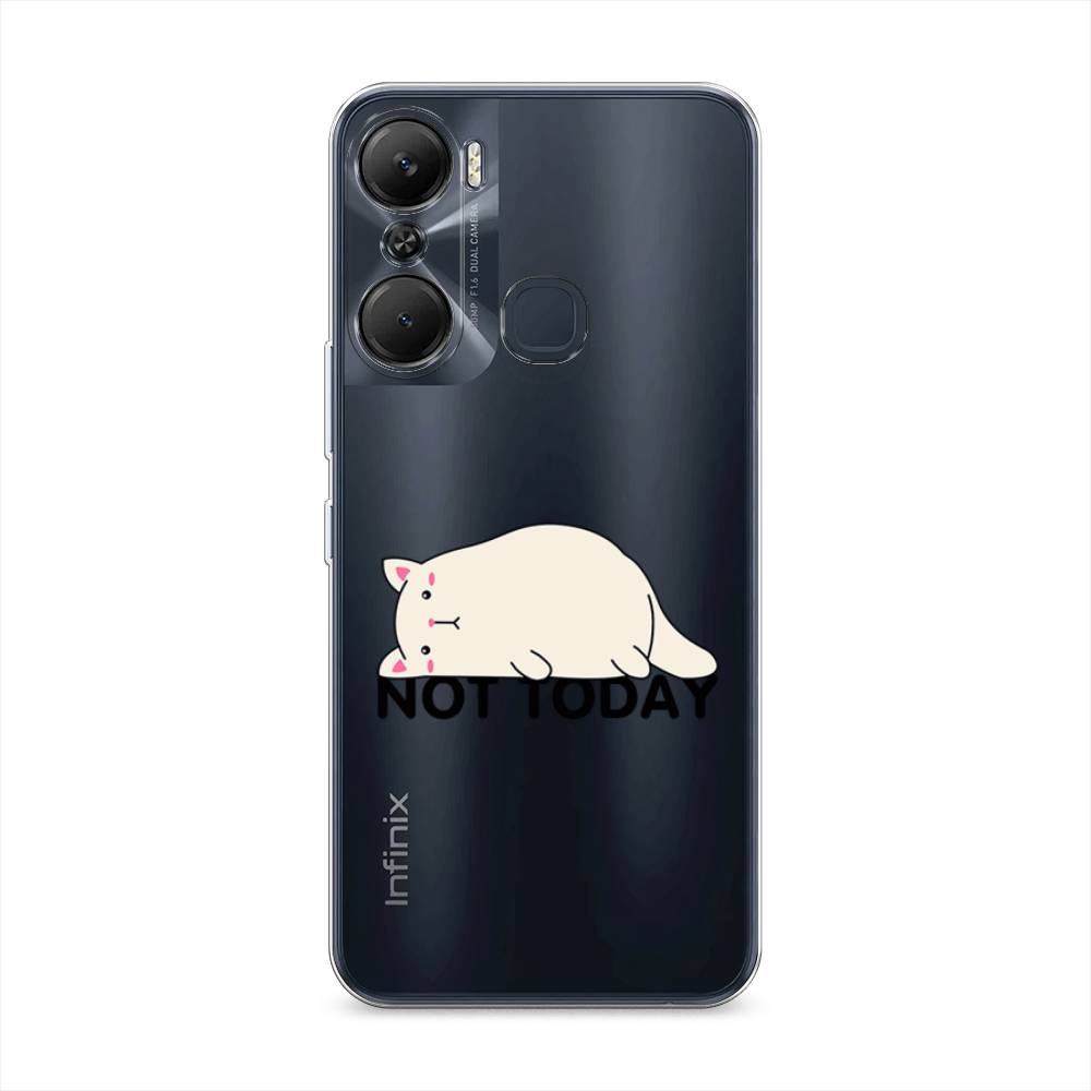 

Чехол на Infinix Hot 12 Pro "Cat not today", Белый;розовый;черный, 3102450-1