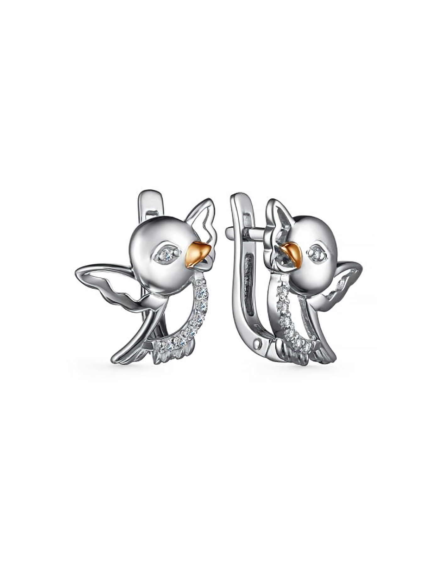 

Серьги из серебра TEO MAORI 8901022609, фианит, 8901022609