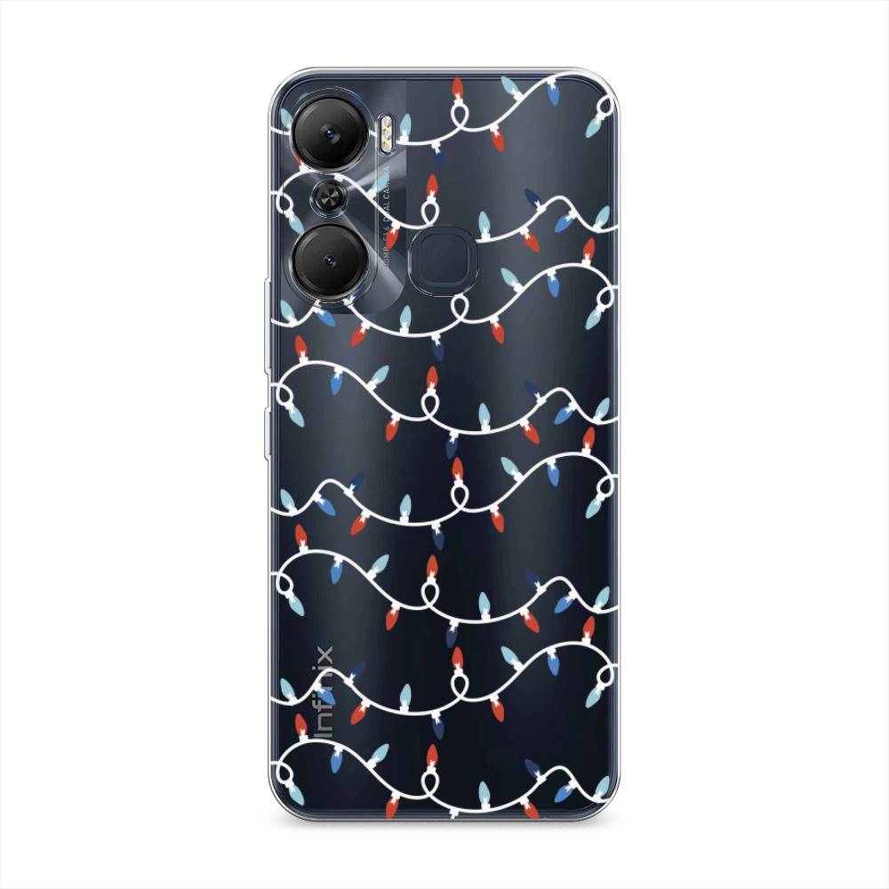 

Чехол для Infinix Hot 12 Pro "Разноцветная гирлянда", Белый;красный;синий, 3102450-5
