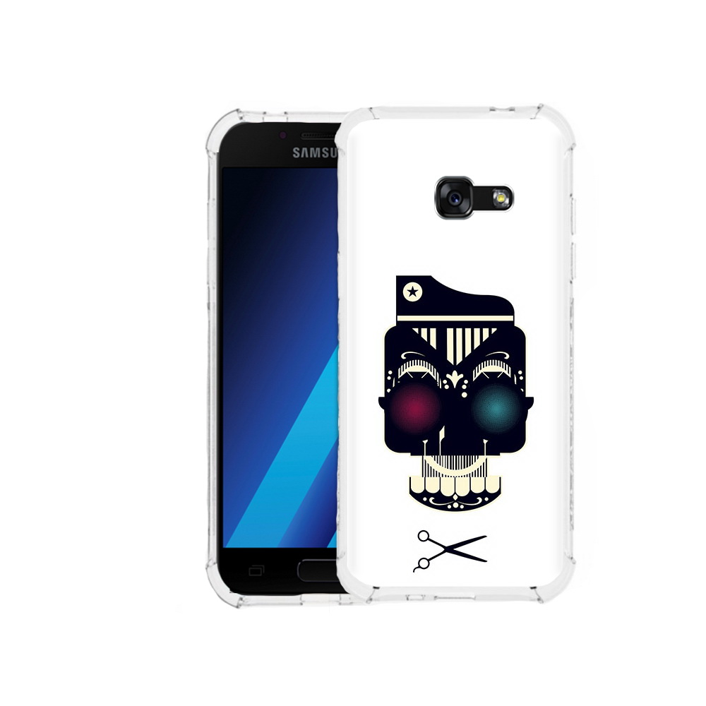 

Чехол MyPads Tocco для Samsung Galaxy A7 (2017) черно белый скелет с яркими глазами, Tocco