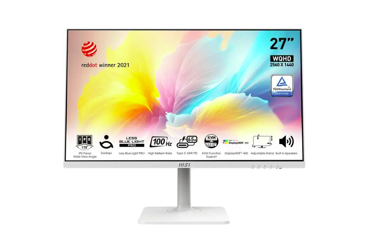 

27" Монитор MSI Modern MD272QXPW белый 100Hz 2560x1440 IPS, Modern MD272QXPW