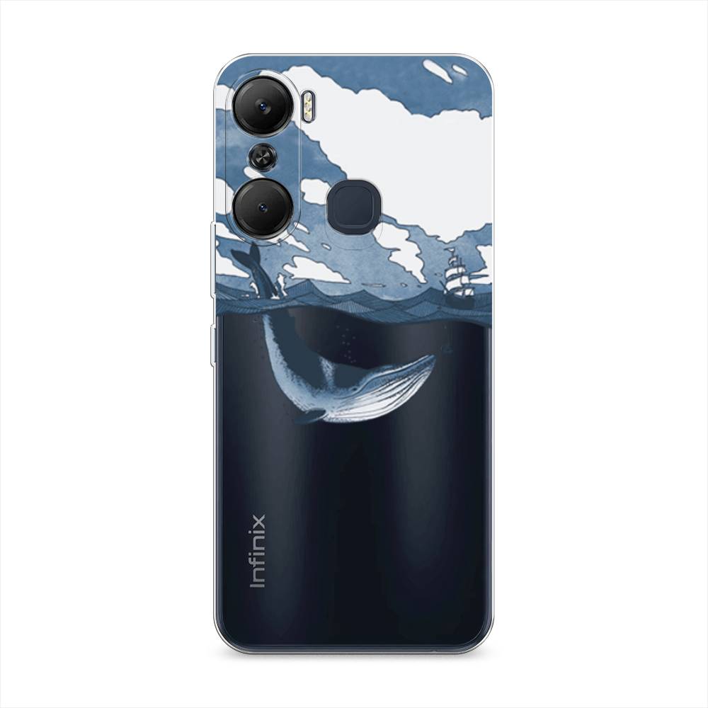 

Чехол на Infinix Hot 12 Pro "Большой кит", Синий, 3102450-1