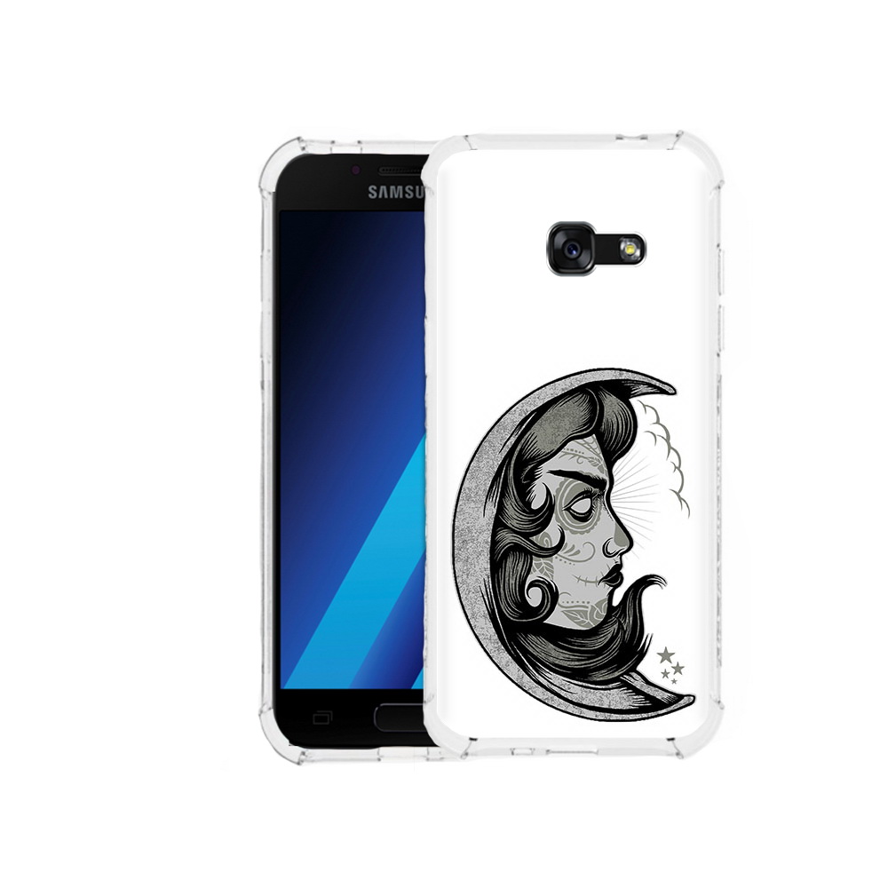

Чехол MyPads Tocco для Samsung Galaxy A7 (2017) черно белая луна с лицом (PT87719.559.680), Tocco