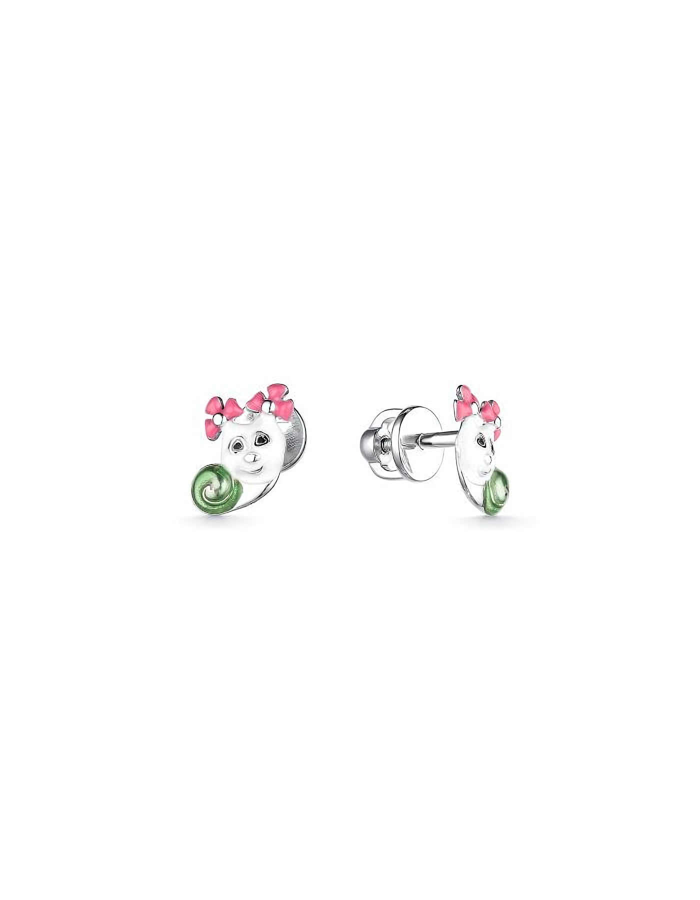 

Серьги пусеты из серебра TEO MAORI 8С-2529рэбзр, эмаль, 8С-2529рэбзр
