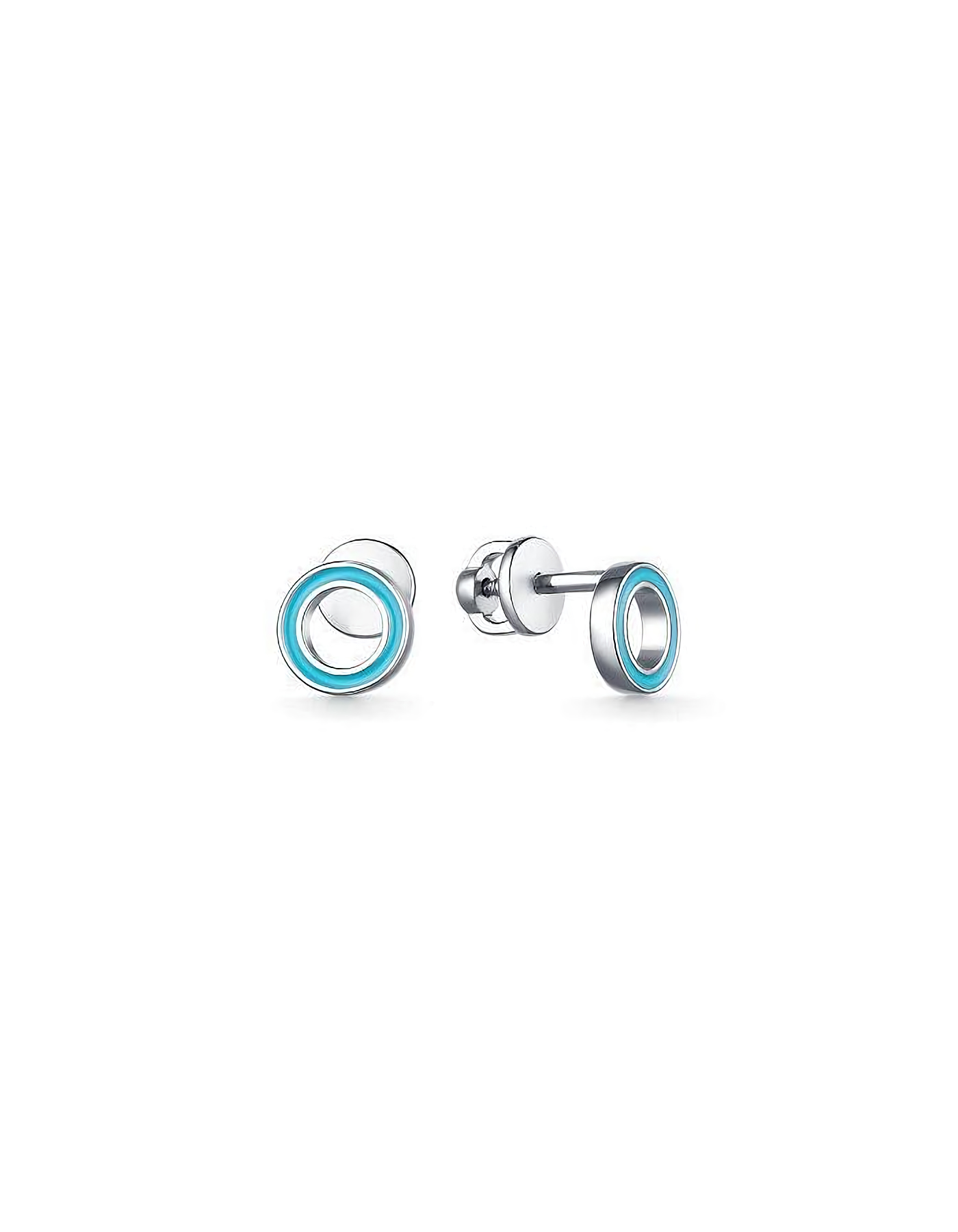 

Серьги пусеты из серебра TEO MAORI 8С-2513рэг, эмаль, 8С-2513рэг